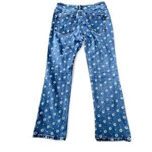 Pilcro and the Letterpress Womans 28 Mid-Rise Bootcut Crop Floral Embroidery